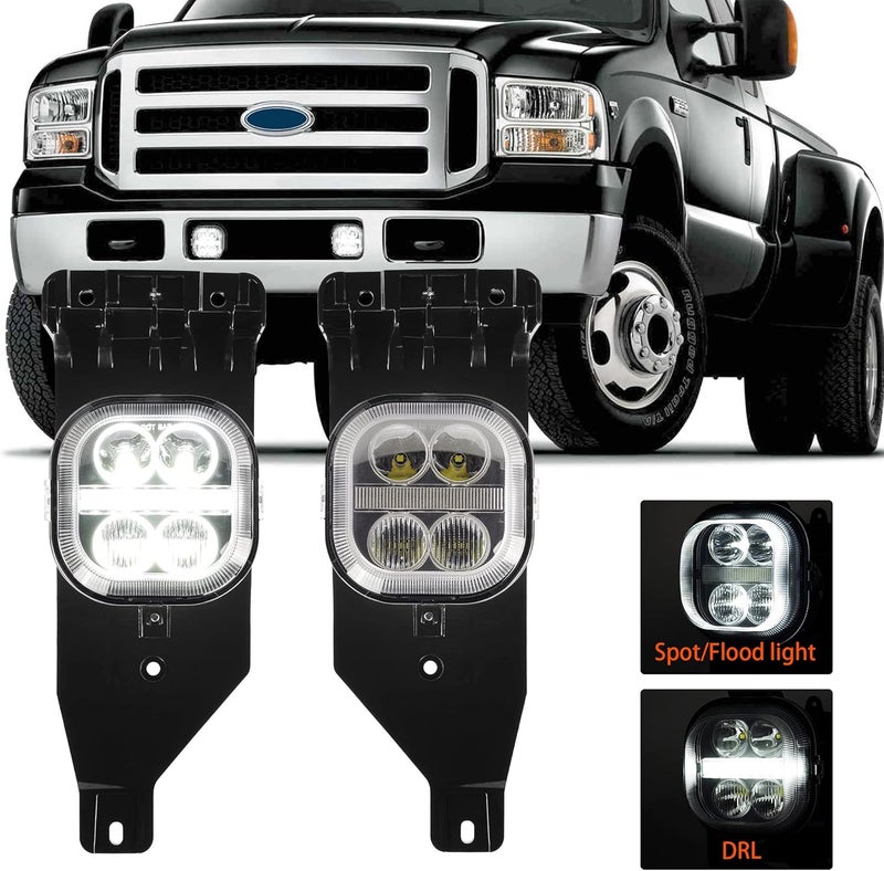 DRFG LED Fog Light with Daytime Running Lights for Ford Super Duty 2005-2007 - Image 1