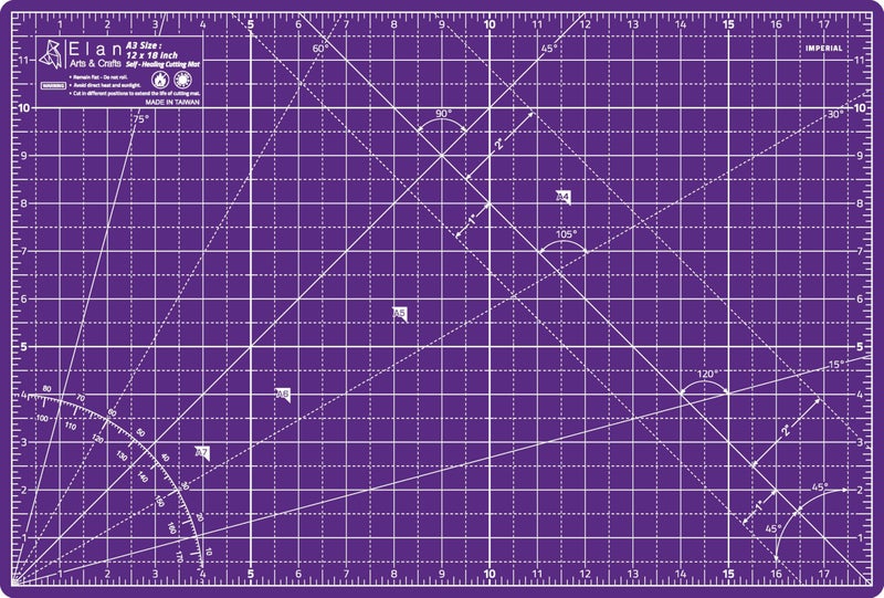 Elan Cutting Mat A3 Pink & Purple, Self Healing Cutting Mat 12x18 Inch, 5-Ply Craft Board Pink, Hobby Board for Crafts 12x18 Inch - Image 2