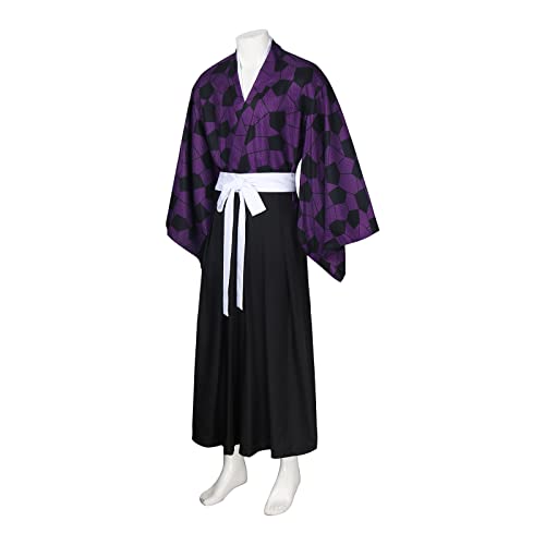 LINKOM Anime Demon Kokushibou Cosplay Costume Kimono Outfits Uniform Set for Men Boys Halloween Party (Small) - Image 2