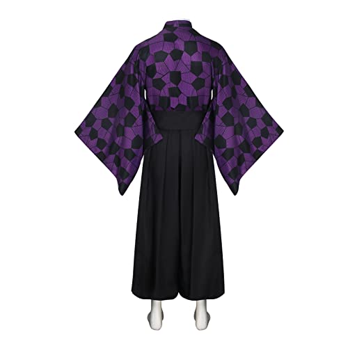 LINKOM Anime Demon Kokushibou Cosplay Costume Kimono Outfits Uniform Set for Men Boys Halloween Party (Small) - Image 4
