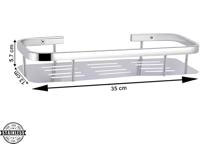 Metwin Stainless Steel 304 Grade Bathroom Organizer/Shelf for Bathroom/Kitchen/Wall - Chrome - Image 3