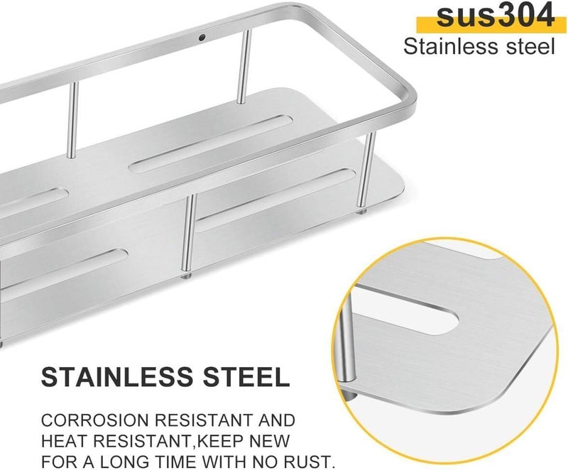 Metwin Stainless Steel 304 Grade Bathroom Organizer/Shelf for Bathroom/Kitchen/Wall - Chrome - Image 5