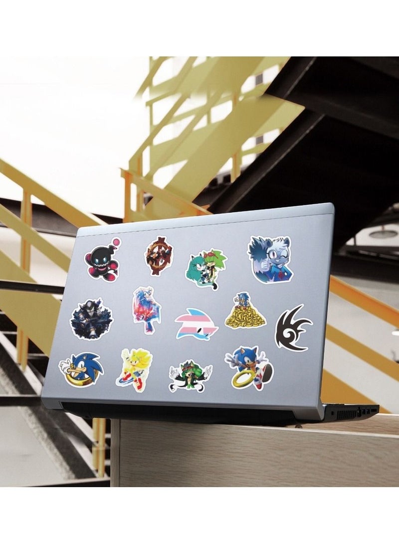 100pcs Sonic Hedgehog Sticker Japan Anime Game For Luggage Laptop Skateboard Bicycle Backpack Scrapbooking Graffiti Decals Stickers  - Image 4