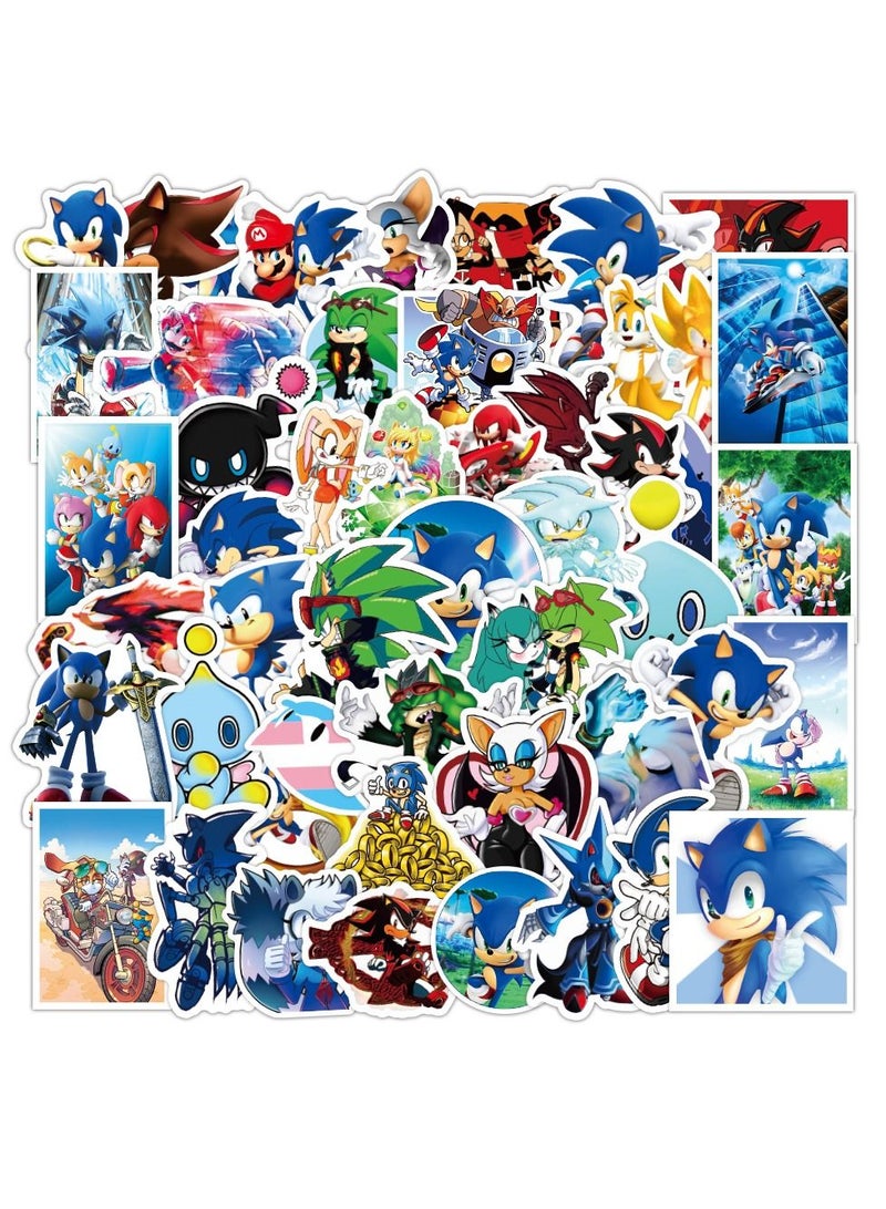 100pcs Sonic Hedgehog Sticker Japan Anime Game For Luggage Laptop Skateboard Bicycle Backpack Scrapbooking Graffiti Decals Stickers  - Image 1