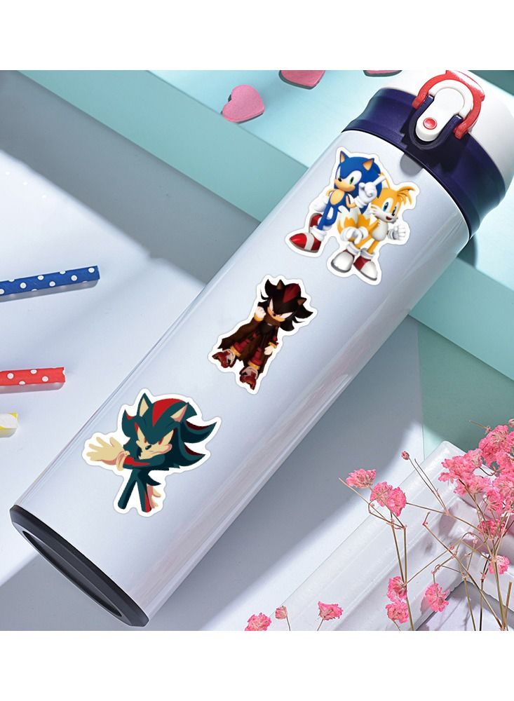 100pcs Sonic Hedgehog Sticker Japan Anime Game For Luggage Laptop Skateboard Bicycle Backpack Scrapbooking Graffiti Decals Stickers  - Image 3