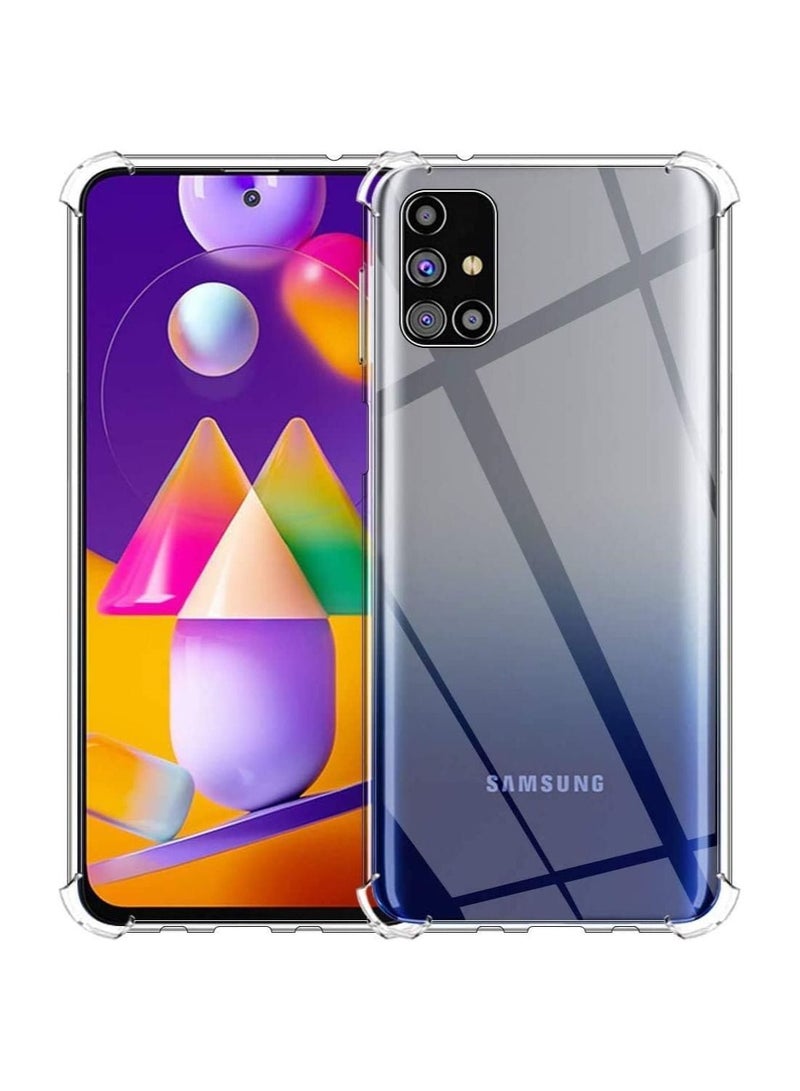 غطاء خلفي من السيليكون الناعم المقاوم للصدمات لهاتف Samsung Galaxy M51، رفيع للغاية، مادة ممتازة، واقي من الصدمات ومضاد للخدش، شفاف لهاتف Samsung Galaxy M51 - Image 1