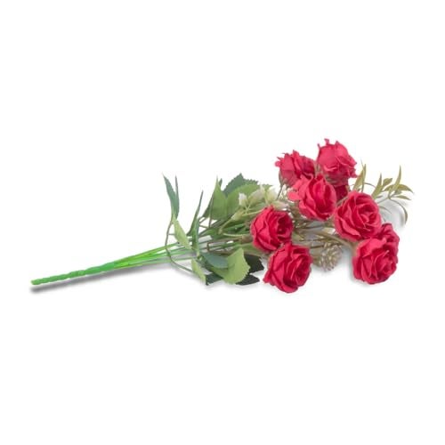 itsy-bitsy Itsy Bitsy Artificial Flower Button Rose Bunch Red 12Inch 1Sprig Decorative Artificial Flower or Leaf Stem for Home Decor Vase Arrangement Wedding Decoration DI - Image 4