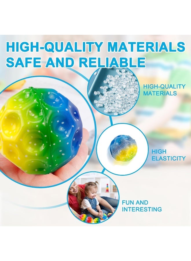 PLAYZO Moon Balls High Bouncing Ball Pop moonBall Rubber Bounce Improve Hand-Eye Coordination Sports Training Children's Sensory Easy to Grip and Catch - Image 3