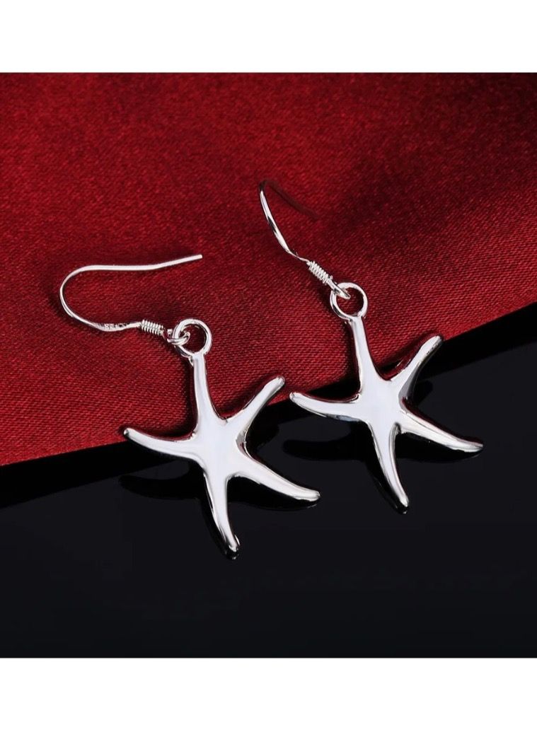 Dangle Charms Elegant 925 Silver Plated Earrings For Women - Image 5