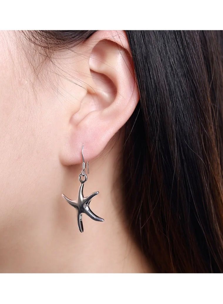 Dangle Charms Elegant 925 Silver Plated Earrings For Women - Image 2