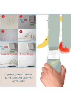 SYOSI 2 PCS Small Rolling Brush Wall Latex Paint 2 in 1 Design 100g Wall Paint Repair Wall Paste Environmentally Friendly Graffiti Paint for Easy DIY Repair and Renovation  for Wall Pink  - Image 4