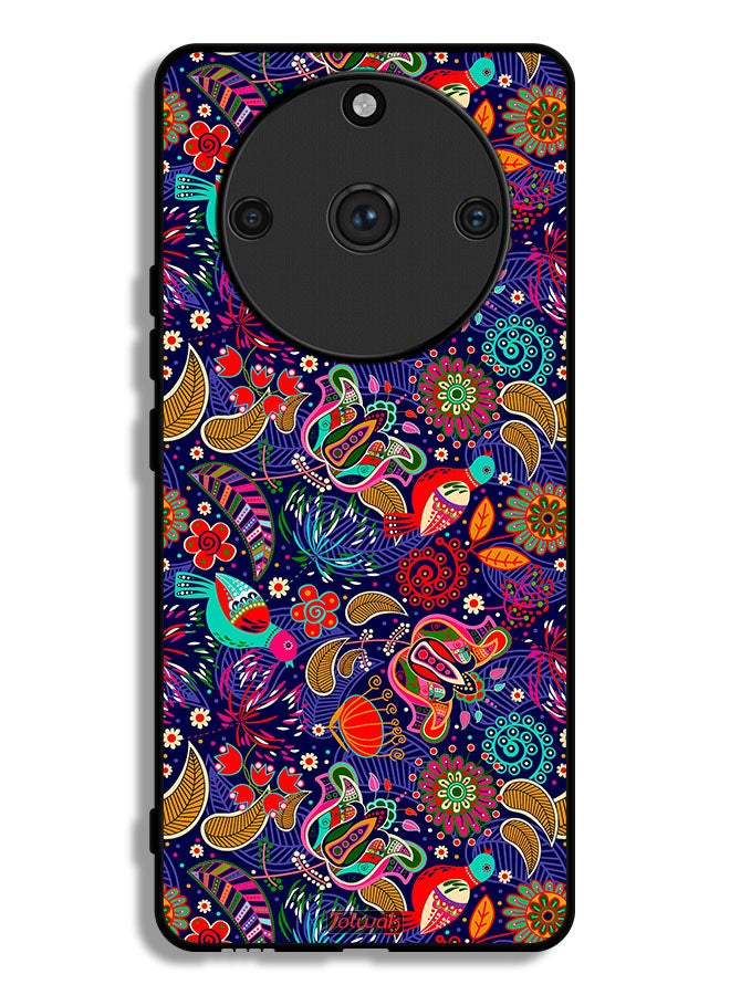 Tolwak Realme 11 Pro Plus Protective Case Cover Pattern Colorful Birds Leaf Flowers - Image 1