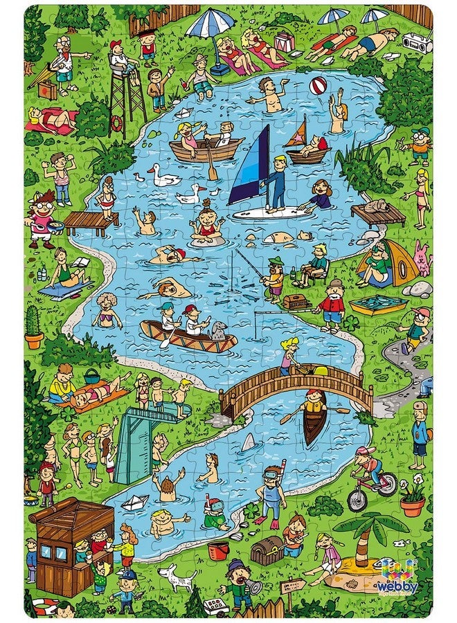 ويبي أحجية الصور المقطوعة الخشبية بتصميم بحيرة ويبي تاون، ٢٥٢ قطعة - Image 2