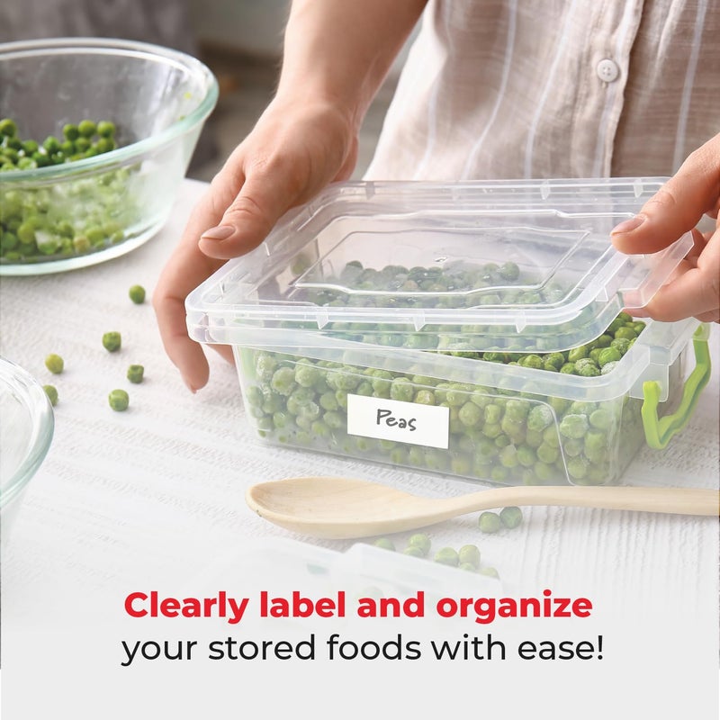 MESS Dissolvable Food Labels, Blank 1x2, 50/Roll - Dissolves in 30 Seconds or Less - Removable Pantry, Meal Prep & Food Storage Labels â€“ Canning & Freezer Use - Image 5