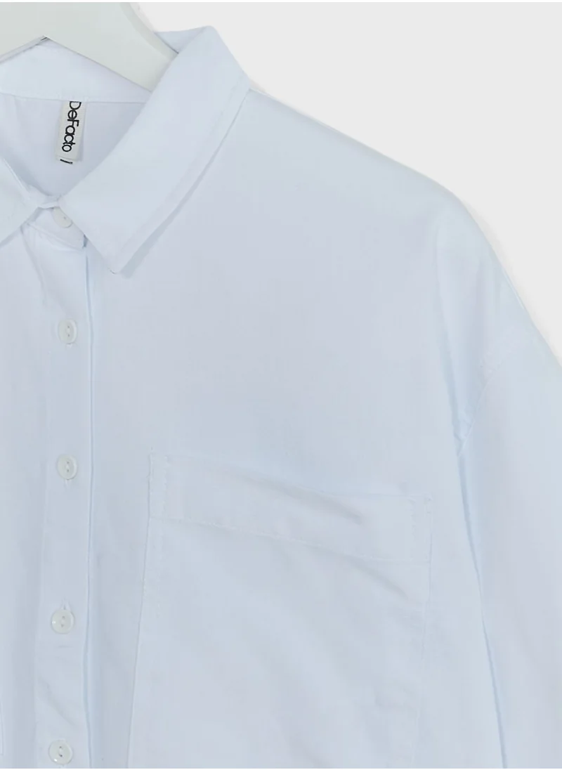 DeFacto Girl Cropped Fit Long Sleeve Shirt