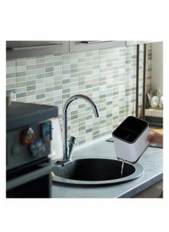 KASTWAVE Sink Counter Caddy, Sponge Holder with Drain Tray for Kitchen Sink Sponge and Brush Holder, Plastic Dish Scrubber Organizer, Multifunctional Kitchen Tableware Drain Storage Box  - Image 3
