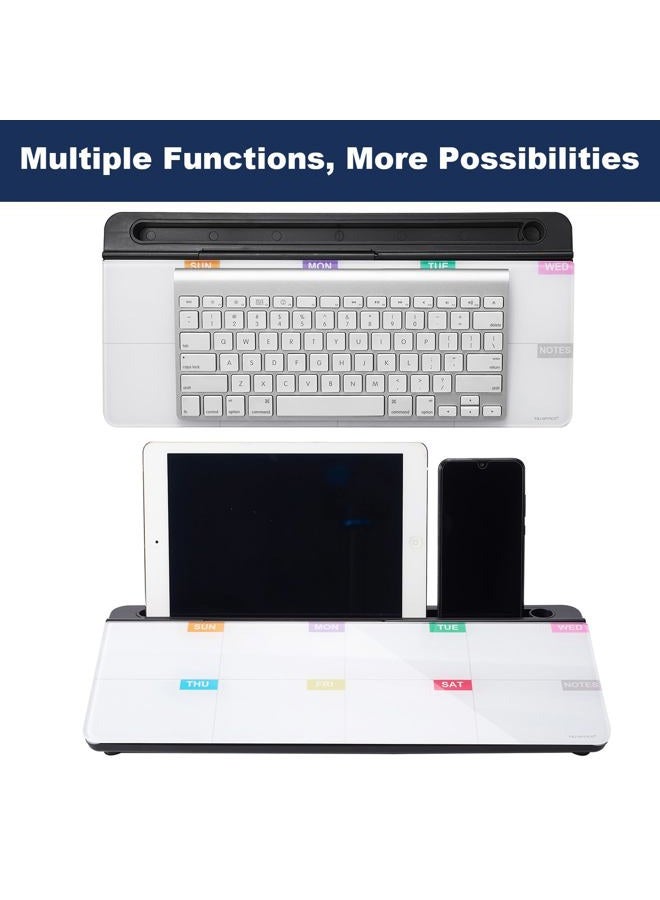 TSJ OFFICE Whiteboard Weekly Dry-Erase-Board - Desktop White Board Calendar Desk Organizers with Accessories Computer Keyboard Stand with Drawer, for Office, Home, School Supplies - Image 5