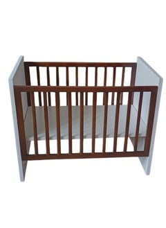 Generic Wood Baby Crib Bed 2 Colors White and Brown and 2 Levels  - Image 2