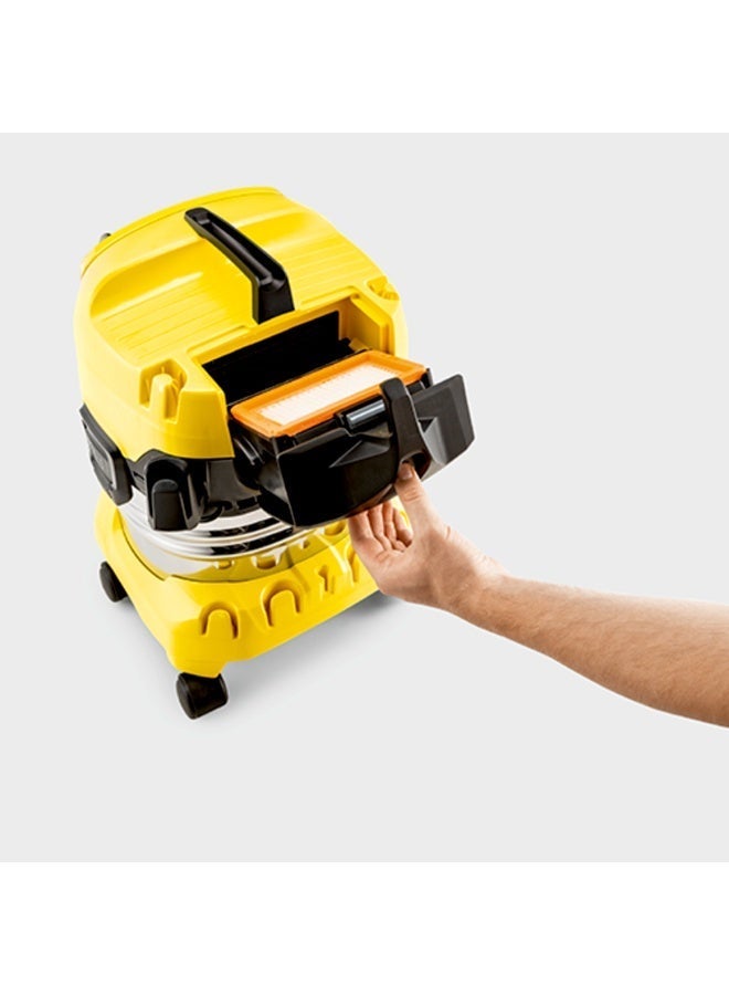 Kärcher WD 4 S Energy-efficient Wet & Dry Vacuum Cleaner – 1100W -  20 L Stainless Steel Tank, Blower Function, Flat Pleated Filter -  5 m Cable & 2.2 m Hose   - 1.628-260.0 - Image 2