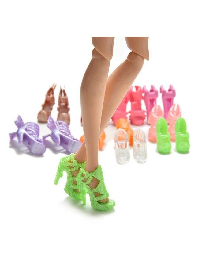 iDream 10 Pcs Doll Colorful Dresses & 10 Pairs of Assorted Doll Shoes - Fashionable Outfits & Accessories for Dolls - Perfect for Kids’ Doll Play & Collectors - Image 5