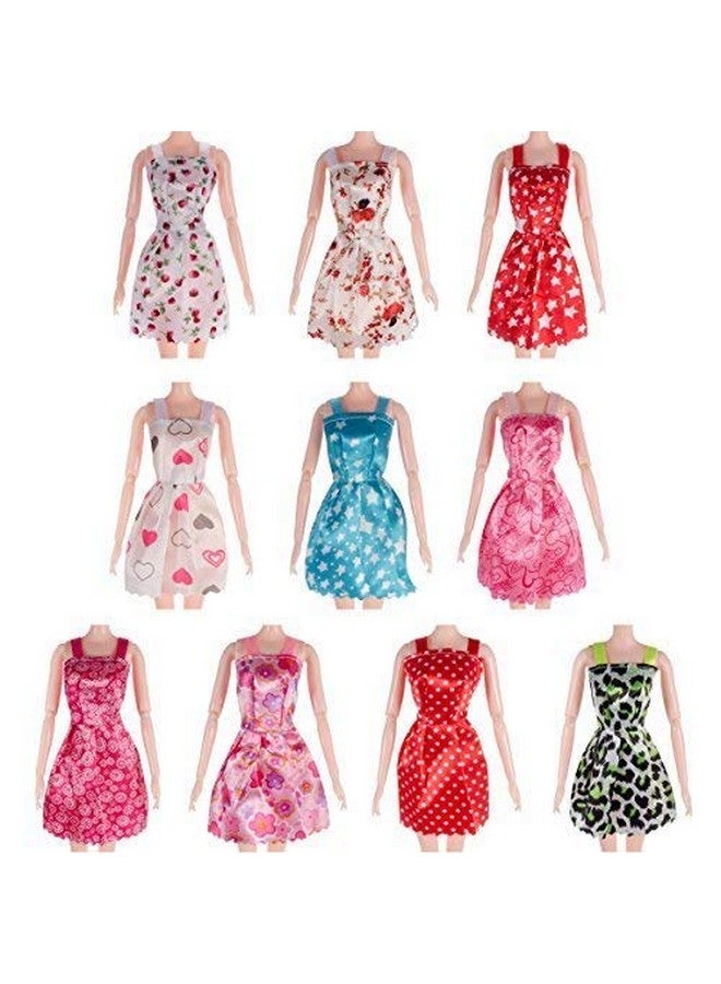 iDream 10 Pcs Doll Colorful Dresses & 10 Pairs of Assorted Doll Shoes - Fashionable Outfits & Accessories for Dolls - Perfect for Kids’ Doll Play & Collectors - Image 3