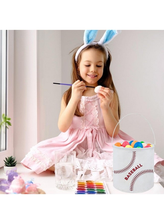 FXOCSHE FXOLCSHE Easter baseball busket,Easter Room decor,baseball basket,Boys hamper,easter Room Decor,Kids Gift Basket(Baseball) - Image 3