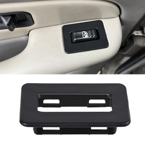 OICCTBF Rear Power Window Switch Trim Repair Fix,Driver Passenger Side Window Repair Button Cap Cover Replace for Escalade for Avalanche for Silverado for Tahoe for Sierra for Yukon 2000-2002(Black) - Image 1