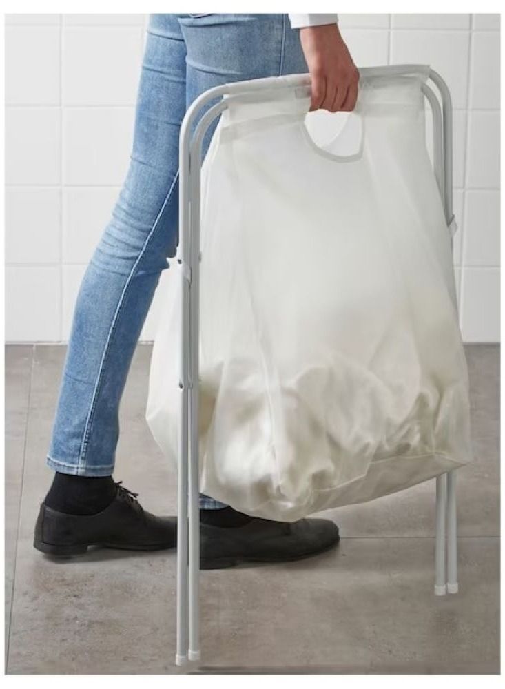 Jall Laundry Bag With Stand White 70 L - Image 2