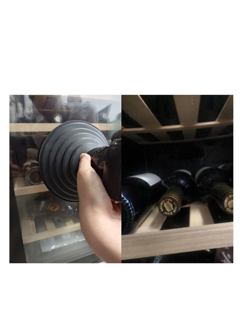 غطاء عدسة مطاطي، غطاء عدسة سيليكوني مضاد للإنعكاس قابل للطي، يحجب الإنعكاسات والوهج غير الضروري، متوافق مع عدسات كاميرات نيكون، كانون، بناتيك، وسوني من 50-70 مم. - Image 5