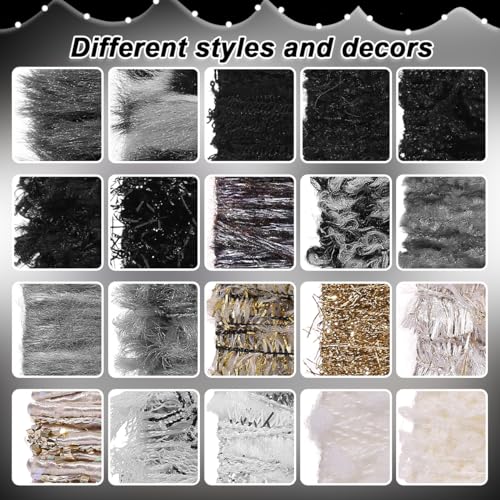 RACIOCK 40-Yards Original Art Yarns - 20 Pcs 2 Yards Each Handmade Textile Fibers for Junk Journals, Knitting, Boho Tassels, Mixed Media, Jewelry Making & Decorative Crafts | Vintage Style Assortment - Image 2