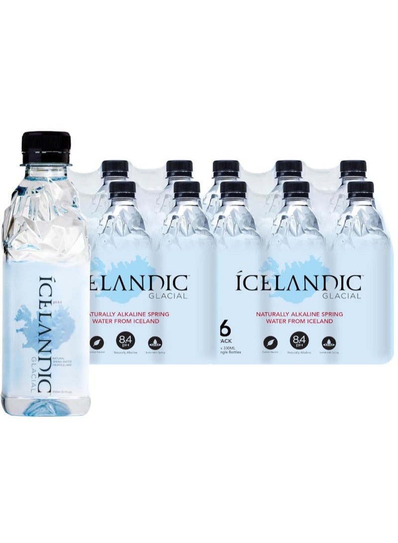 Icelandic Glacial Natural Spring Alkaline Water, 330 mL (Pack of 24) - Image 1