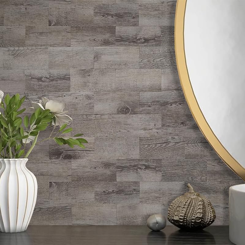 AULIGET Peel and Stick Backsplash PVC Tile  3"" x 6"" Dover Gray Stick on Tiles for Backsplash Kitchen and Bathroom  4 Pieces - Image 4