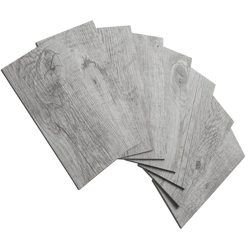 AULIGET Peel and Stick Backsplash PVC Tile  3"" x 6"" Dover Gray Stick on Tiles for Backsplash Kitchen and Bathroom  4 Pieces - Image 1