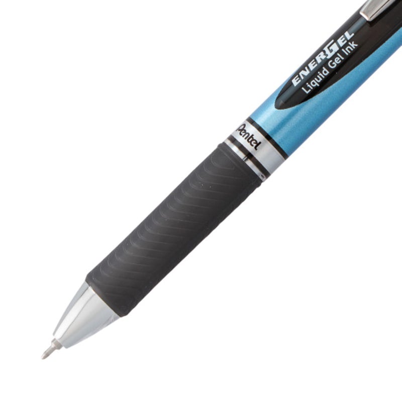 Pentel EnerGel RTX Retractable Liquid Gel Pen, (0.5mm) Needle Tip, Fine Line, Black Ink, 12 Pack Window Box - Image 4