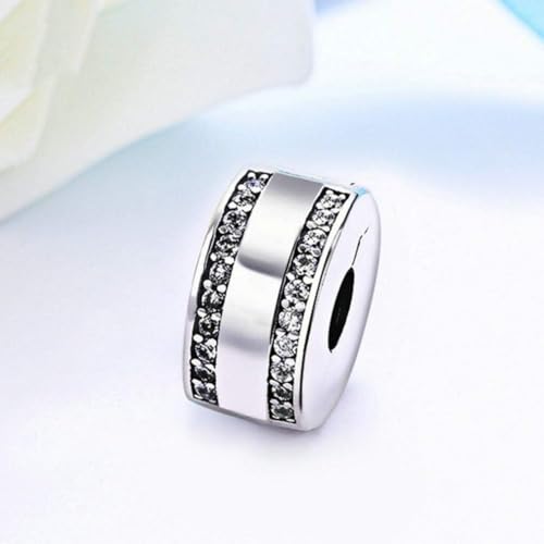 Lamoony Charm Sterling Silver Clip Charm Stopper Spacer for Pandora Bracelet (Silver) - Image 4
