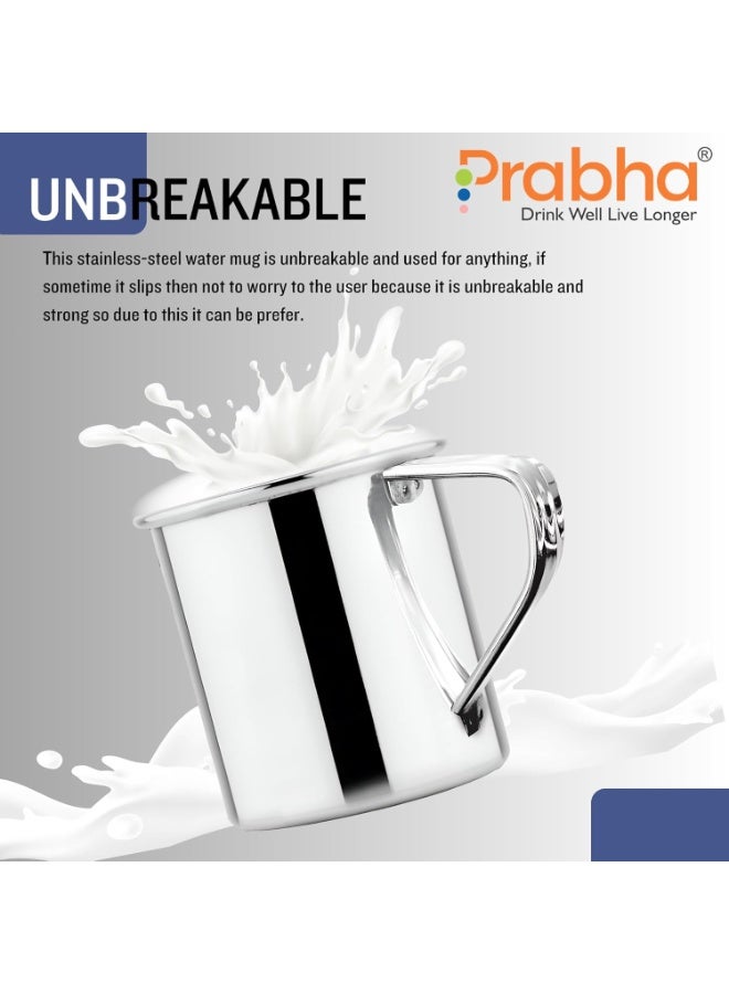 Prabha Stainless Steel Water Mug - 1.25 L, Multipurpose Milk & Camping Jug - Image 4