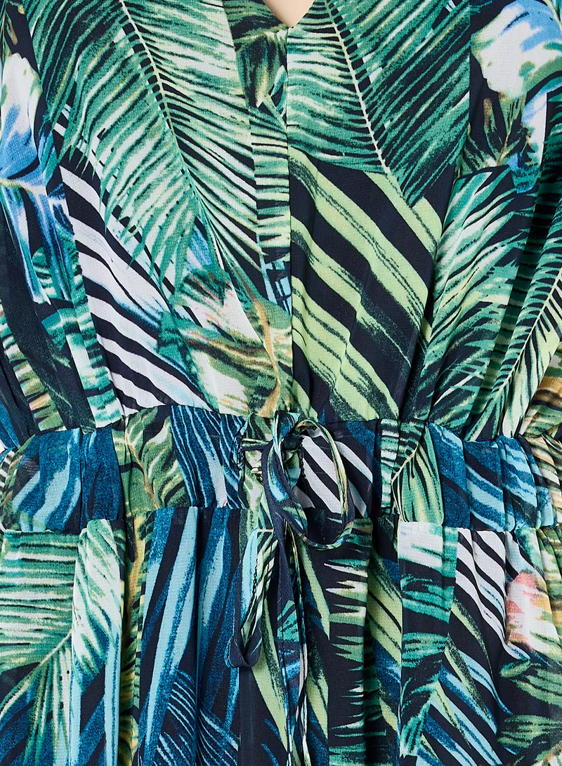 ELLA Tropical Print Maxi Dress