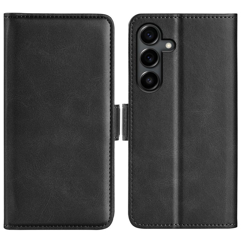 erorex For Samsung Galaxy S25 FE 5G Dual-side Magnetic Buckle Horizontal Flip Leather Phone Case(Black) - Image 1