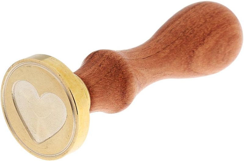 كلاراكو ختم شمعي مزخرف لعيد الميلاد الأول، ختم معدني بمقبض خشبي رقم 1 على شكل قلب، 90×30 مم - Image 2