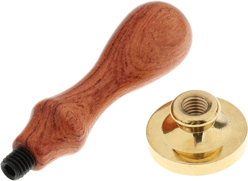 كلاراكو ختم شمعي مزخرف لعيد الميلاد الأول، ختم معدني بمقبض خشبي رقم 1 على شكل قلب، 90×30 مم - Image 1