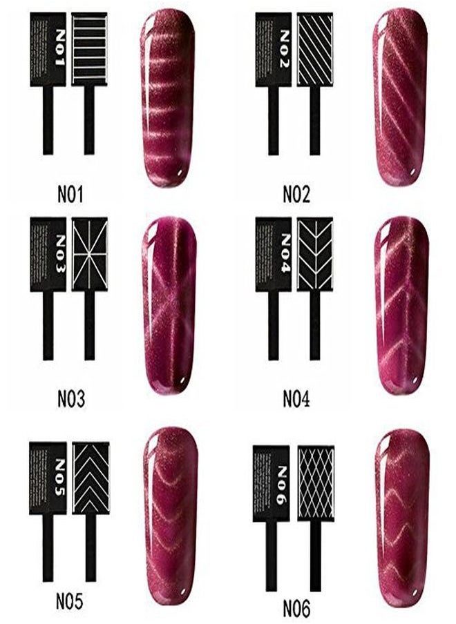 Salmue - 9 /Set Magnetic Nail Gel 3D Cat Eye Magnetic Led Polish Soak Off  Gel Magnet Stick Manicure Nail Art Tools - Image 1