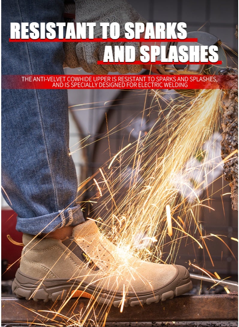 Steel Toe Shoes for Men Lightweight Safety Shoes Comfortable Puncture Proof Slip On Indestructible Work Shoes and Fashion Sneakers. - Image 3