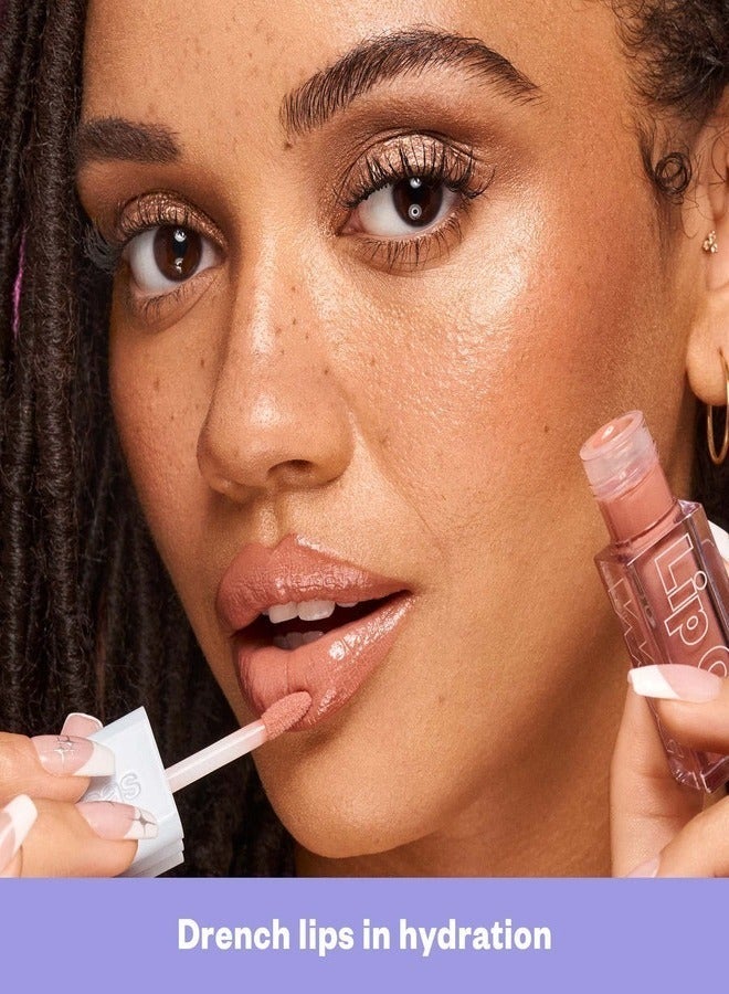 KOSAS Wet Lip Oil Plumping Peptide Lip Treatment Gloss, Revealed - Soft Warm Pink 4.6ml - Hydrating, Nourishing, and Glossy Finish - Image 3