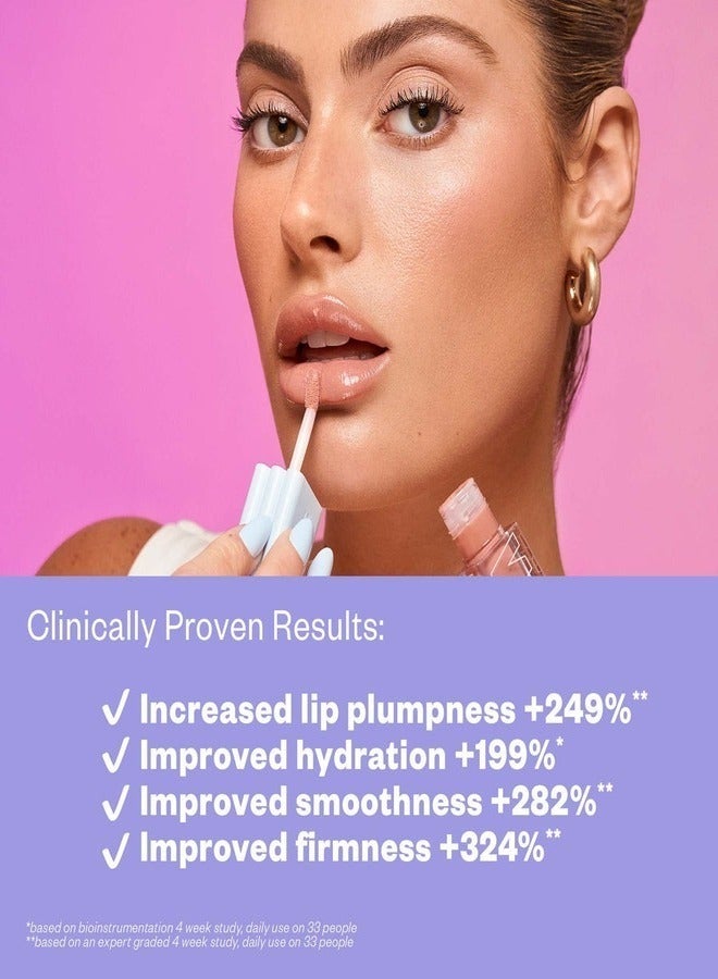 KOSAS Wet Lip Oil Plumping Peptide Lip Treatment Gloss, Revealed - Soft Warm Pink 4.6ml - Hydrating, Nourishing, and Glossy Finish - Image 4