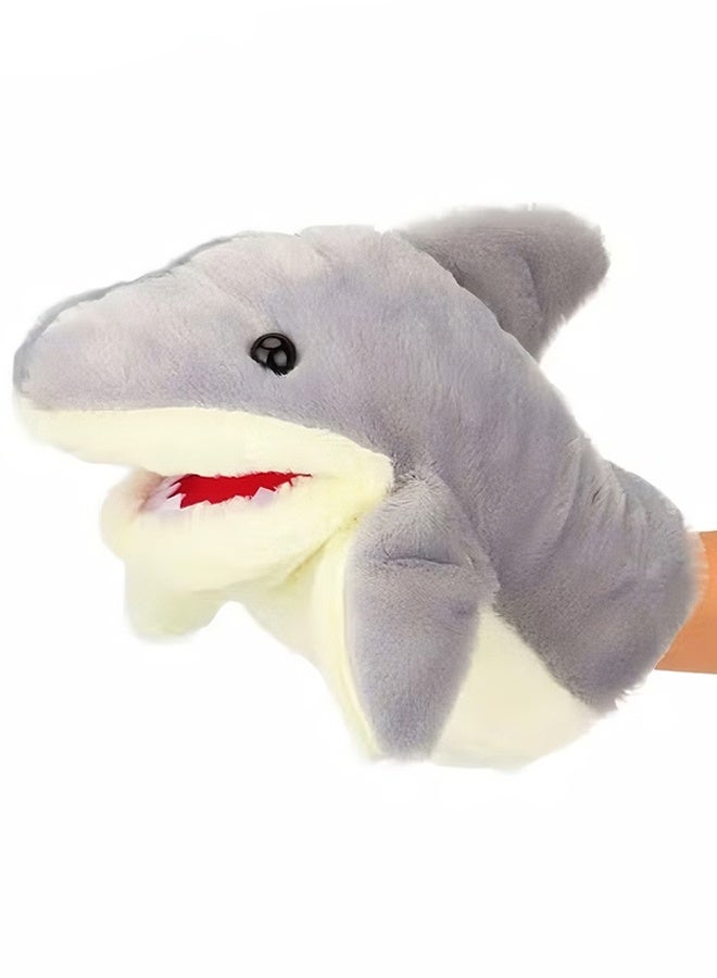 Happy D Cute Plush Shark Hand Puppet Shark Puppets Toys, Kids Hand Puppets Plush Shark Toys Soft Shark Gloves Figure - Image 1
