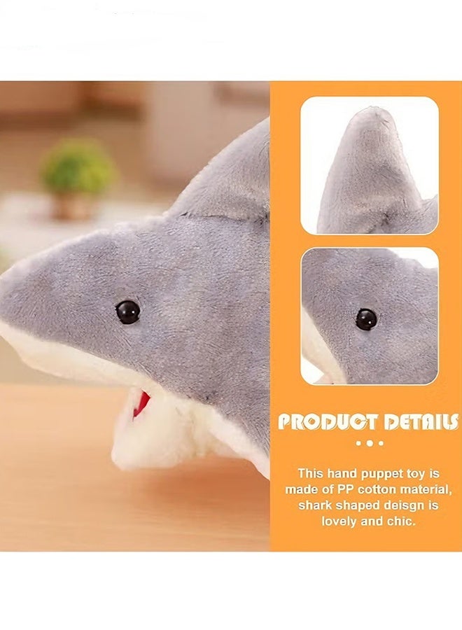 Happy D Cute Plush Shark Hand Puppet Shark Puppets Toys, Kids Hand Puppets Plush Shark Toys Soft Shark Gloves Figure - Image 4