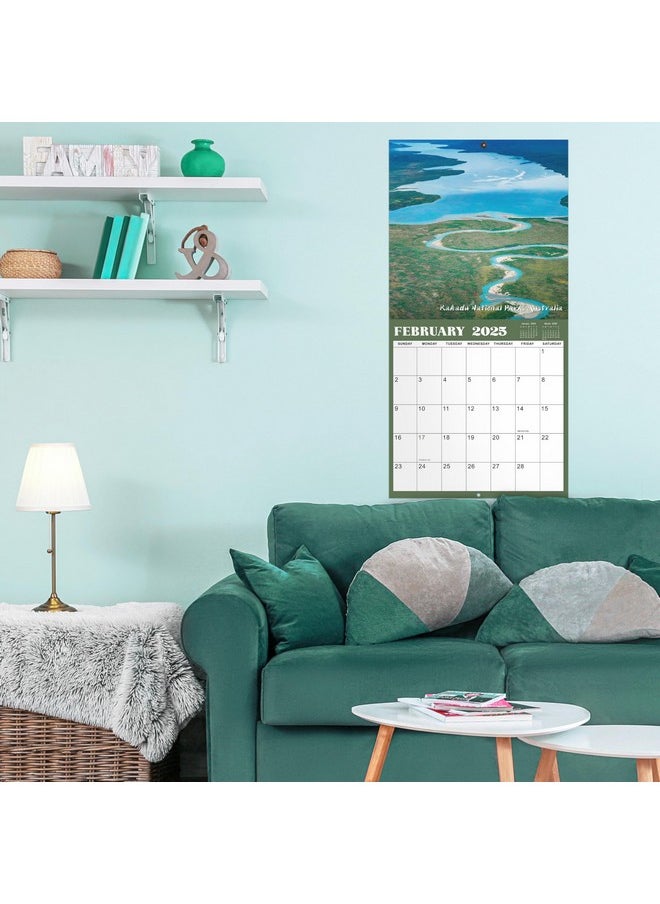 Artfan - 2025 Calendar - 12 Monthly Calendar 2025, Jan- Dec 2025 Wall Calendar, 12" X 24" (Open), 2025 Calendar Unruled Blocks + Thick Glossy Paper, National Parks Wall Calendar - Image 1