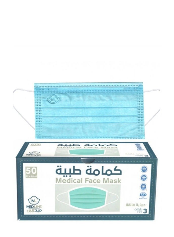 Medline Your everyday safety in its simplest form – Medical face masks for daily use – 2 packs of 50 masks (100 masks total) – 3 layers of protection with comfortable ear loops - Image 5