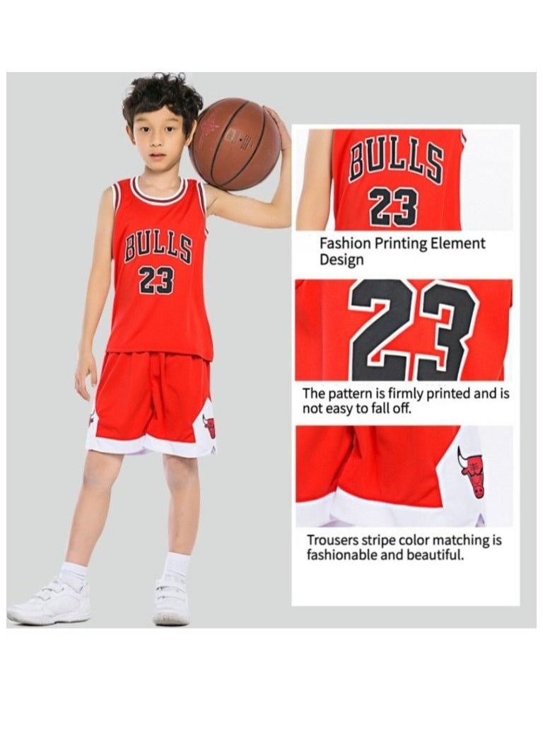 M MIAOYAN M MIAOYAN Children's Star Basketball Uniform Suit Men's and Women's Kindergarten Elementary and Middle School Students Training Team Uniform Basketball Uniform (Socks Not Included)  - Image 2