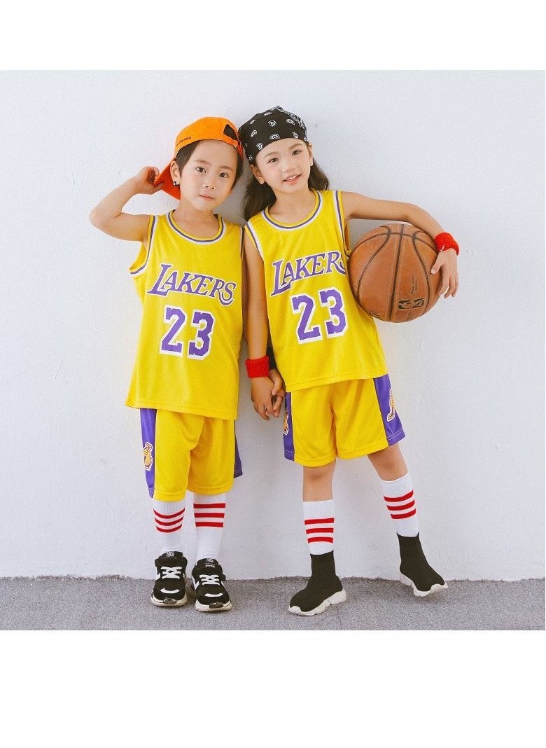 M MIAOYAN M MIAOYAN Children's Star Basketball Uniform Suit Men's and Women's Kindergarten Elementary and Middle School Students Training Team Uniform Basketball Uniform (Socks Not Included)  - Image 1